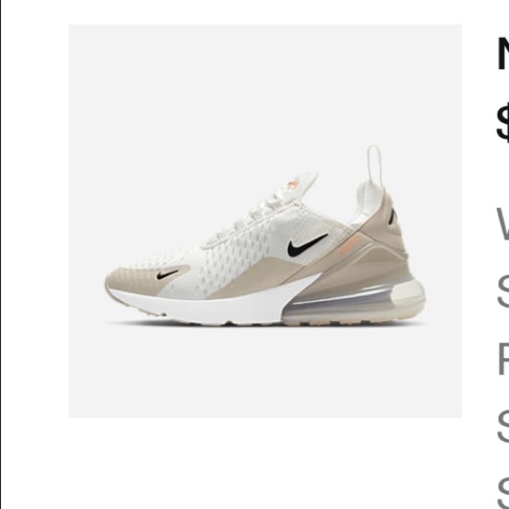 Nike air max 270  8.5 great neutral color
